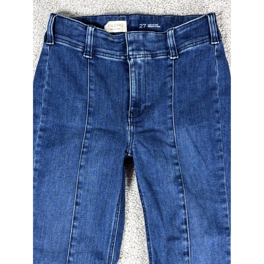 PILCRO High Rise Cropped Flare Jeans Dark Wash Size‎ 27 - Picture 2 of 12